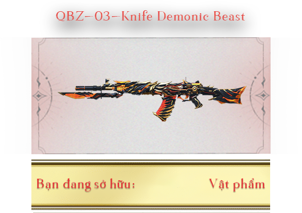 QBZ-03-Knife Demonic Beast thông thường